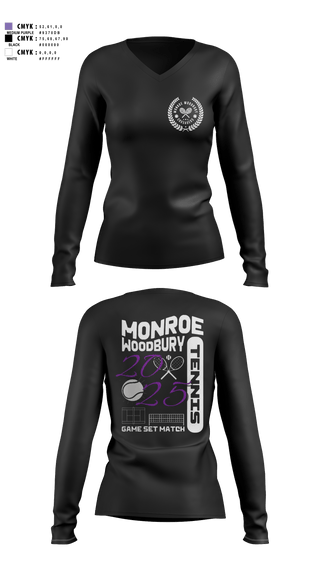 1141 INFANTRY REGIMENT Womens Long Sleeve Vneck Shirt 1, Monroe Woodbury, Tennis, Teamtime, Team time, sublimation, custom sports apparel, team uniforms, spirit wear, spiritwear, sports uniforms, custom shirts, team store, custom team store, fundraiser sports, apparel fundraiser