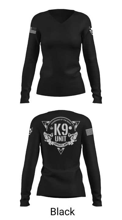 Guardians of the Night 82205307 Women's Long Sleeve V-neck Shirt - 37