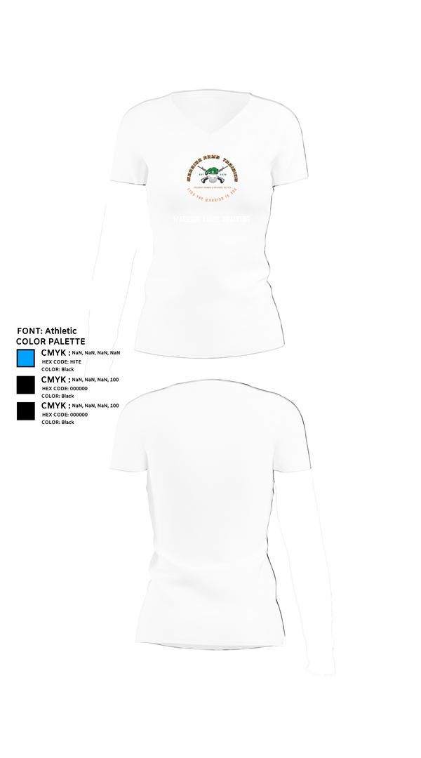 Womens Short Sleeve Vneck Shirt, Warrior Arms Training, , Teamtime, Team time, sublimation, custom sports apparel, team uniforms, spirit wear, spiritwear, sports uniforms, custom shirts, team store, custom team store, fundraiser sports, apparel fundraiser