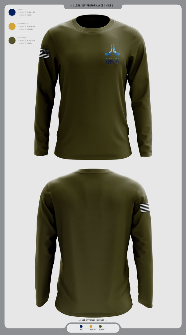 Long Sleeve Performance Shirt, 9th Civil Engineer Squadron, , Teamtime, Team time, sublimation, custom sports apparel, team uniforms, spirit wear, spiritwear, sports uniforms, custom shirts, team store, custom team store, fundraiser sports, apparel fundraiser