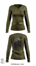 MCAGCC COMMSTRAT 43565701 Women's Long Sleeve V-neck Shirt - 6