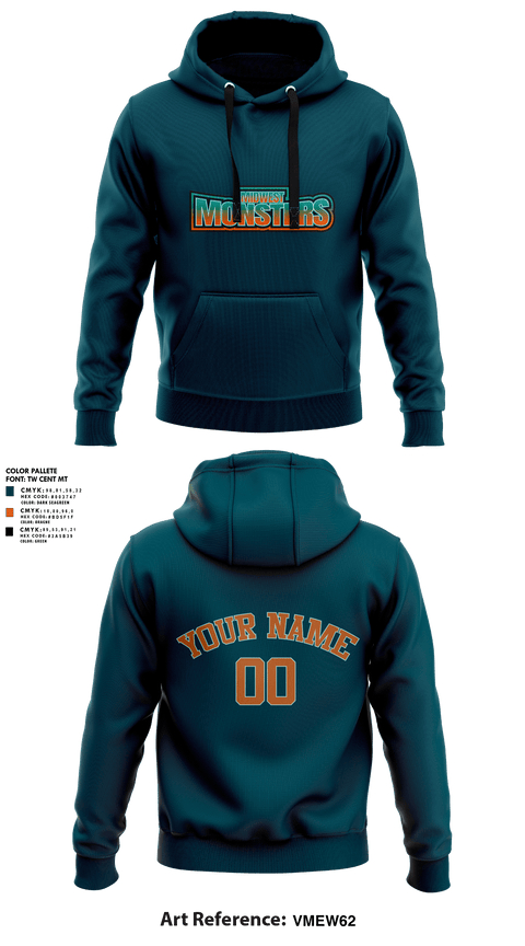 Hoodie, Midwest Monsters, Men's Basketball, Teamtime, Team time, sublimation, custom sports apparel, team uniforms, spirit wear, spiritwear, sports uniforms, custom shirts, team store, custom team store, fundraiser sports, apparel fundraiser