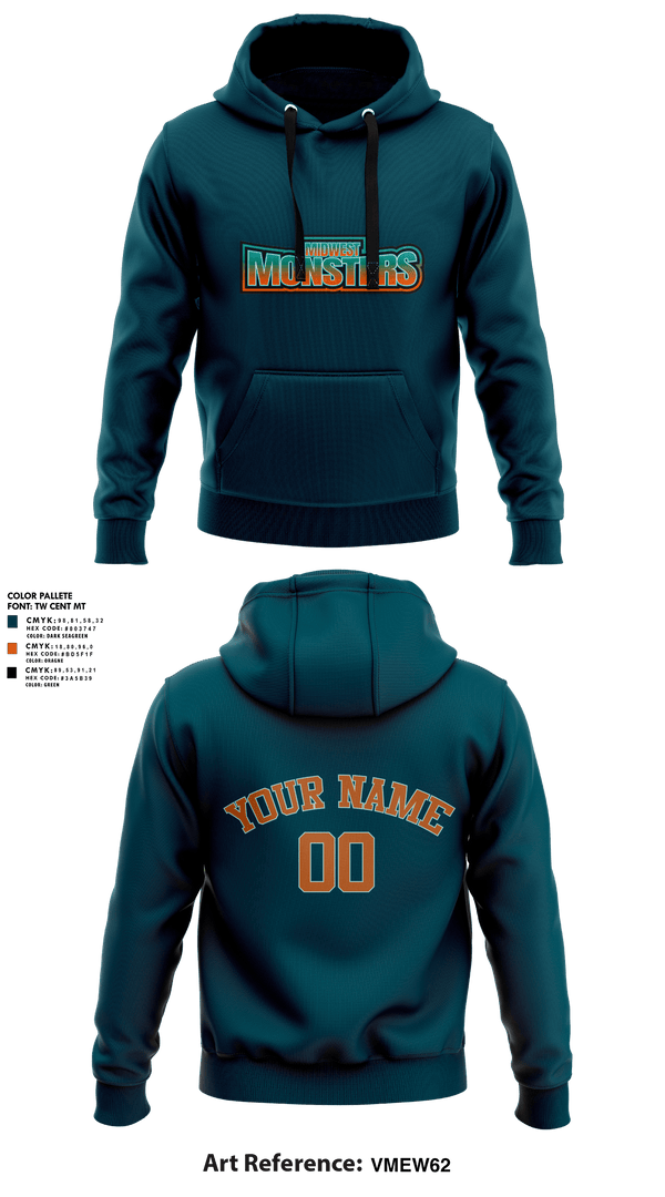 Hoodie, Midwest Monsters, Men's Basketball, Teamtime, Team time, sublimation, custom sports apparel, team uniforms, spirit wear, spiritwear, sports uniforms, custom shirts, team store, custom team store, fundraiser sports, apparel fundraiser