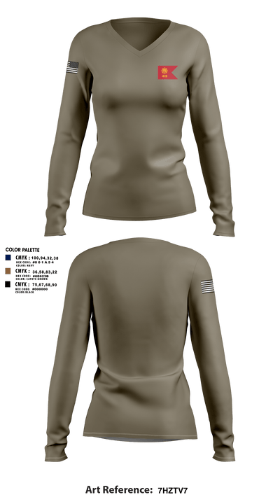 419th Transportation Company 77426737 Women's Long Sleeve V-neck Shirt - 2