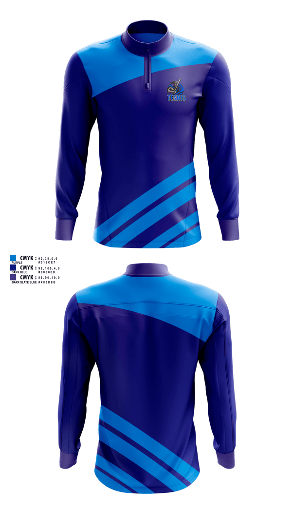 Quarter Zip Jacket, ST. THOMAS MORE, Tennis, Teamtime, Team time, sublimation, custom sports apparel, team uniforms, spirit wear, spiritwear, sports uniforms, custom shirts, team store, custom team store, fundraiser sports, apparel fundraiser