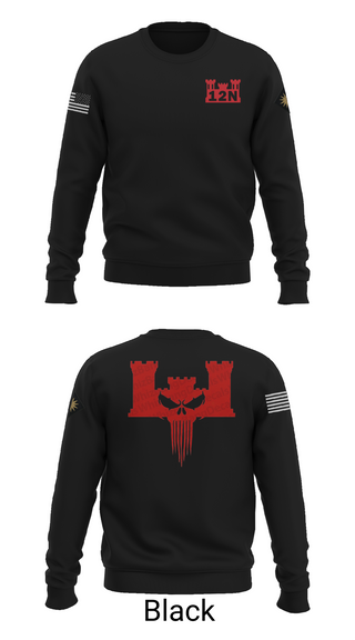 Crew Neck Sweatshirt, A co 578th BEB, , Teamtime, Team time, sublimation, custom sports apparel, team uniforms, spirit wear, spiritwear, sports uniforms, custom shirts, team store, custom team store, fundraiser sports, apparel fundraiser