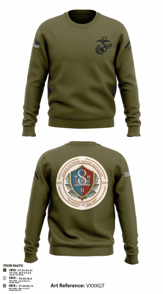 Crew Neck Sweatshirt, 8th ESB Charlie Co., , Teamtime, Team time, sublimation, custom sports apparel, team uniforms, spirit wear, spiritwear, sports uniforms, custom shirts, team store, custom team store, fundraiser sports, apparel fundraiser