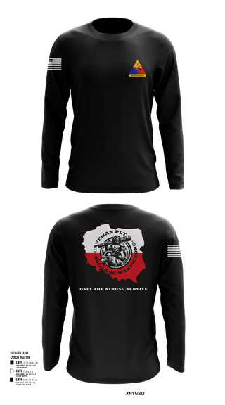 Long Sleeve Performance Shirt, 261st BSC CAVEMAN PLT, , Teamtime, Team time, sublimation, custom sports apparel, team uniforms, spirit wear, spiritwear, sports uniforms, custom shirts, team store, custom team store, fundraiser sports, apparel fundraiser