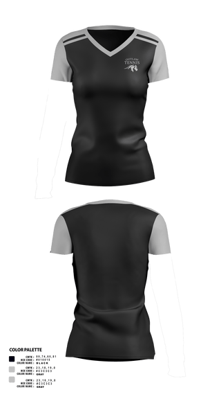 Womens Short Sleeve Vneck Shirt, Sisters High School Tennis, Tennis, Teamtime, Team time, sublimation, custom sports apparel, team uniforms, spirit wear, spiritwear, sports uniforms, custom shirts, team store, custom team store, fundraiser sports, apparel fundraiser