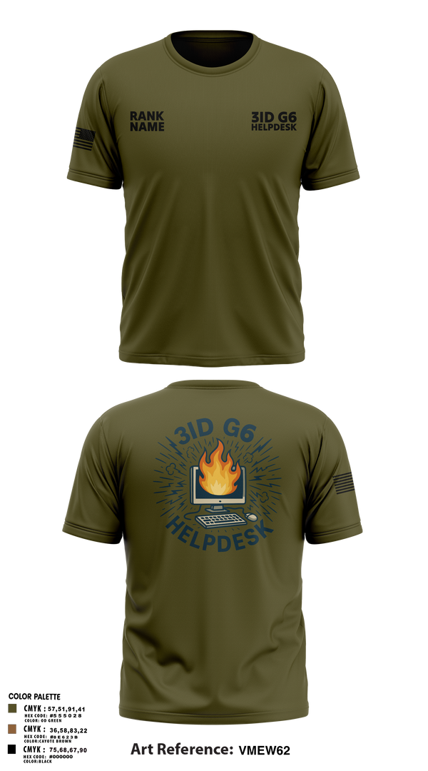 Short Sleeve Performance Shirt, 3ID G6 Helpdesk, , Teamtime, Team time, sublimation, custom sports apparel, team uniforms, spirit wear, spiritwear, sports uniforms, custom shirts, team store, custom team store, fundraiser sports, apparel fundraiser