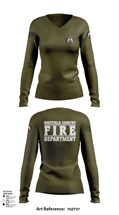 Station 12 TRT 63854404 Women's Long Sleeve V-neck Shirt - 113
