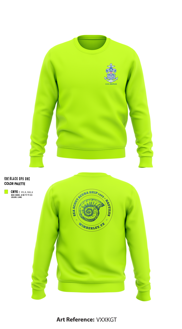 Crew Neck Sweatshirt, Scuba Ship 1492, Swimming, Teamtime, Team time, sublimation, custom sports apparel, team uniforms, spirit wear, spiritwear, sports uniforms, custom shirts, team store, custom team store, fundraiser sports, apparel fundraiser