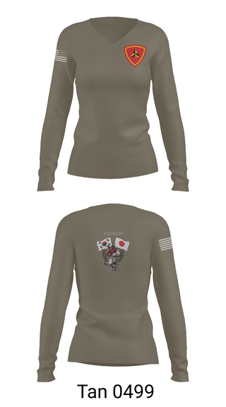 Womens Long Sleeve Vneck Shirt, 3/11 Mayhem, , Teamtime, Team time, sublimation, custom sports apparel, team uniforms, spirit wear, spiritwear, sports uniforms, custom shirts, team store, custom team store, fundraiser sports, apparel fundraiser