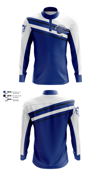Quarter Zip Jacket, Castlewood Blue Devils, Tennis, Teamtime, Team time, sublimation, custom sports apparel, team uniforms, spirit wear, spiritwear, sports uniforms, custom shirts, team store, custom team store, fundraiser sports, apparel fundraiser
