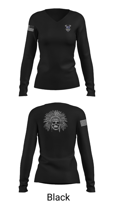 2-23IN CRAZYHORSE CO. 51563719 Women's Long Sleeve V-neck Shirt - 37