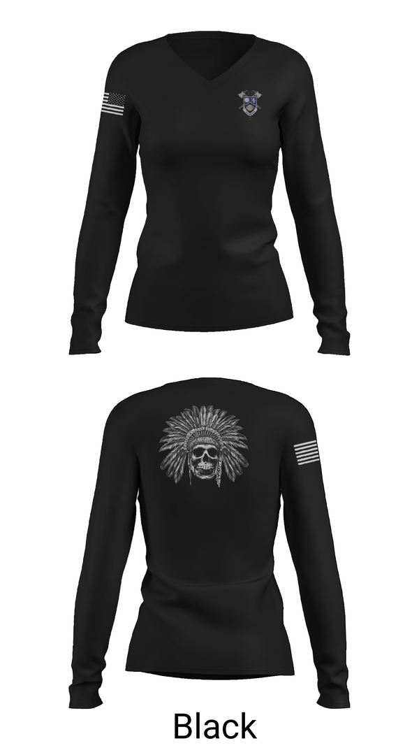 Womens Long Sleeve Vneck Shirt, 2-23IN CRAZYHORSE CO., , Teamtime, Team time, sublimation, custom sports apparel, team uniforms, spirit wear, spiritwear, sports uniforms, custom shirts, team store, custom team store, fundraiser sports, apparel fundraiser