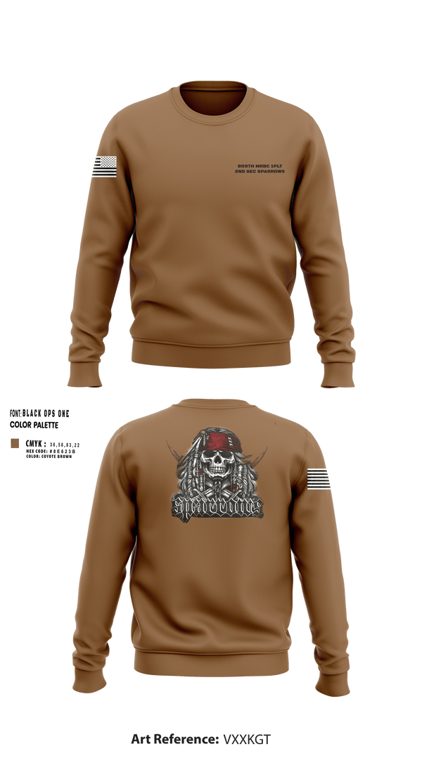 Crew Neck Sweatshirt, 809tH MRBC 1st PLT 2nd SEC Sparrows, , Teamtime, Team time, sublimation, custom sports apparel, team uniforms, spirit wear, spiritwear, sports uniforms, custom shirts, team store, custom team store, fundraiser sports, apparel fundraiser