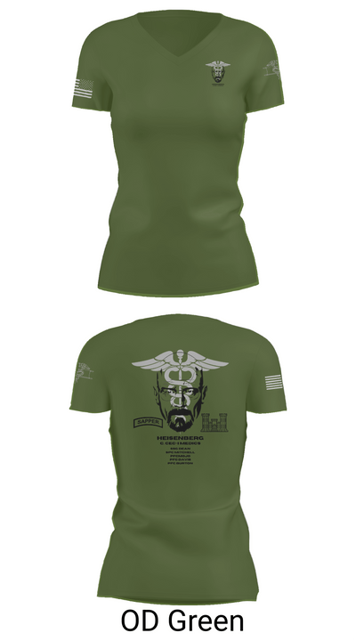 Heisenberg’s 61989625 Women's Short Sleeve V-neck Shirt - 48