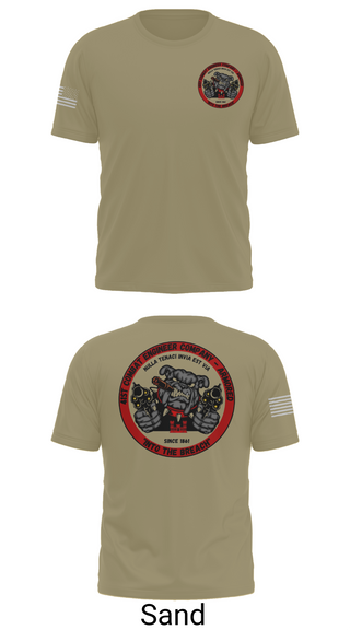 Old School Cotton Feel Shirt, 41st CEC-A, Army, Teamtime, Team time, sublimation, custom sports apparel, team uniforms, spirit wear, spiritwear, sports uniforms, custom shirts, team store, custom team store, fundraiser sports, apparel fundraiser