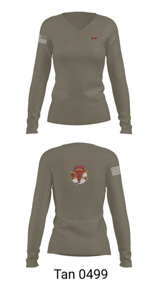 Womens Long Sleeve Vneck Shirt, 1/113 CAV B-Troop, Army, Teamtime, Team time, sublimation, custom sports apparel, team uniforms, spirit wear, spiritwear, sports uniforms, custom shirts, team store, custom team store, fundraiser sports, apparel fundraiser