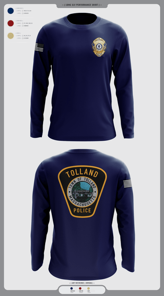 Long Sleeve Performance Shirt, Tolland Police Department, , Teamtime, Team time, sublimation, custom sports apparel, team uniforms, spirit wear, spiritwear, sports uniforms, custom shirts, team store, custom team store, fundraiser sports, apparel fundraiser