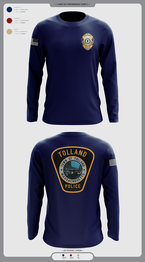 Long Sleeve Performance Shirt, Tolland Police Department, , Teamtime, Team time, sublimation, custom sports apparel, team uniforms, spirit wear, spiritwear, sports uniforms, custom shirts, team store, custom team store, fundraiser sports, apparel fundraiser