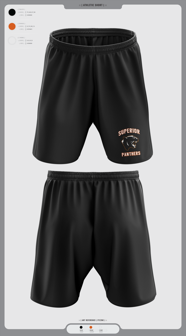 Athletic Shorts With Pockets, Superior Panthers, Baseball, Teamtime, Team time, sublimation, custom sports apparel, team uniforms, spirit wear, spiritwear, sports uniforms, custom shirts, team store, custom team store, fundraiser sports, apparel fundraiser