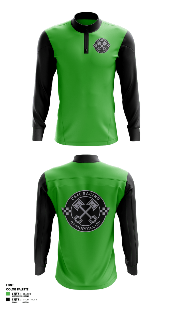 Quarter Zip Jacket, Cam racing, , Teamtime, Team time, sublimation, custom sports apparel, team uniforms, spirit wear, spiritwear, sports uniforms, custom shirts, team store, custom team store, fundraiser sports, apparel fundraiser