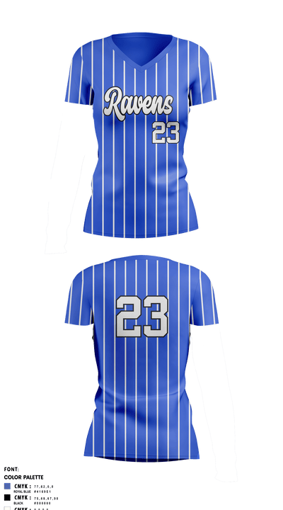 Irvington Preparatory Academy Softball 81081821 Women's Short Sleeve V-neck Shirt - 2