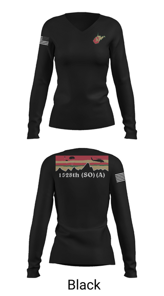 Womens Long Sleeve Vneck Shirt, 1528th FSC (SO) (A), , Teamtime, Team time, sublimation, custom sports apparel, team uniforms, spirit wear, spiritwear, sports uniforms, custom shirts, team store, custom team store, fundraiser sports, apparel fundraiser