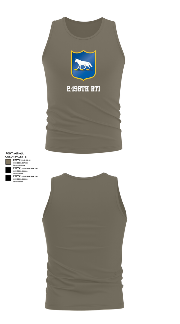 Tank Top, 2/196th RTI, , Teamtime, Team time, sublimation, custom sports apparel, team uniforms, spirit wear, spiritwear, sports uniforms, custom shirts, team store, custom team store, fundraiser sports, apparel fundraiser