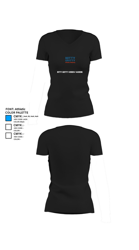 Womens Short Sleeve Vneck Shirt, Nitty Gritty Window washing, , Teamtime, Team time, sublimation, custom sports apparel, team uniforms, spirit wear, spiritwear, sports uniforms, custom shirts, team store, custom team store, fundraiser sports, apparel fundraiser
