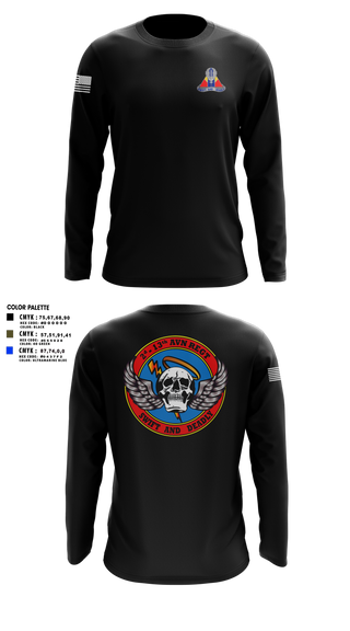 Long Sleeve Performance Shirt, A Co, 2-13th Aviation Regiment, , Teamtime, Team time, sublimation, custom sports apparel, team uniforms, spirit wear, spiritwear, sports uniforms, custom shirts, team store, custom team store, fundraiser sports, apparel fundraiser