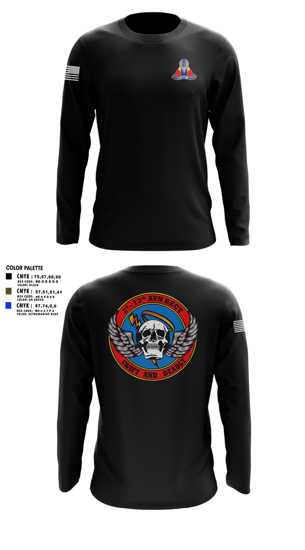Long Sleeve Performance Shirt, A Co, 2-13th Aviation Regiment, , Teamtime, Team time, sublimation, custom sports apparel, team uniforms, spirit wear, spiritwear, sports uniforms, custom shirts, team store, custom team store, fundraiser sports, apparel fundraiser
