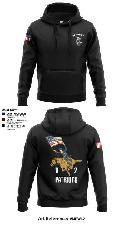B2 Patriots no C flag Hoodie - 3