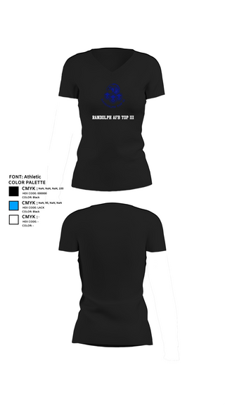 Womens Short Sleeve Vneck Shirt, Randolph AFB Top III, , Teamtime, Team time, sublimation, custom sports apparel, team uniforms, spirit wear, spiritwear, sports uniforms, custom shirts, team store, custom team store, fundraiser sports, apparel fundraiser