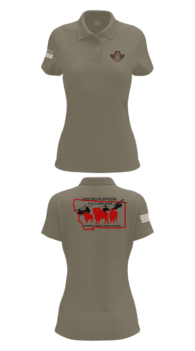 E co. 1-189th 4920111 Women's Short Sleeve Performance Polo  - 71