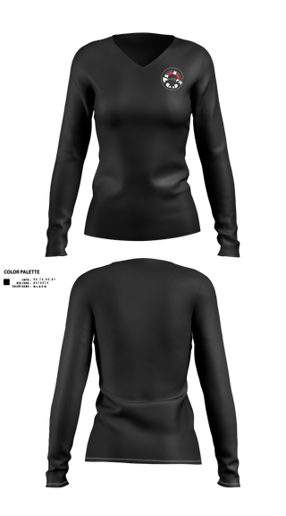 Womens Long Sleeve Vneck Shirt, Ferallife Guards, , Teamtime, Team time, sublimation, custom sports apparel, team uniforms, spirit wear, spiritwear, sports uniforms, custom shirts, team store, custom team store, fundraiser sports, apparel fundraiser