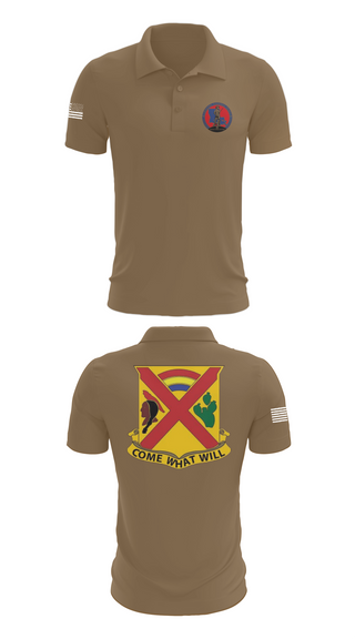 Short Sleeve Performance Polo, Charley troop 2-108 CAV, , Teamtime, Team time, sublimation, custom sports apparel, team uniforms, spirit wear, spiritwear, sports uniforms, custom shirts, team store, custom team store, fundraiser sports, apparel fundraiser