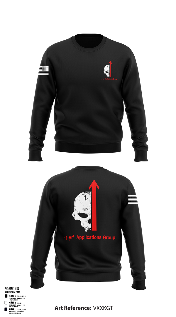 Crew Neck Sweatshirt, Tyr1 Applications Group (T.A.G.), , Teamtime, Team time, sublimation, custom sports apparel, team uniforms, spirit wear, spiritwear, sports uniforms, custom shirts, team store, custom team store, fundraiser sports, apparel fundraiser