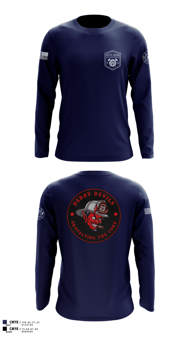 Long Sleeve Performance Shirt, South Adams County FD, Fire Department, Teamtime, Team time, sublimation, custom sports apparel, team uniforms, spirit wear, spiritwear, sports uniforms, custom shirts, team store, custom team store, fundraiser sports, apparel fundraiser