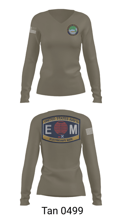 Outside Electrical 60730748 Women's Long Sleeve V-neck Shirt - 73