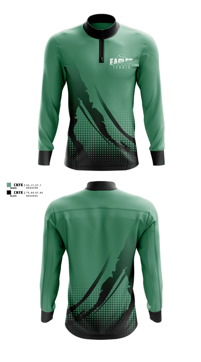 Covenant Christian High School Tennis 45149175 Quarter Zip Jacket - 1