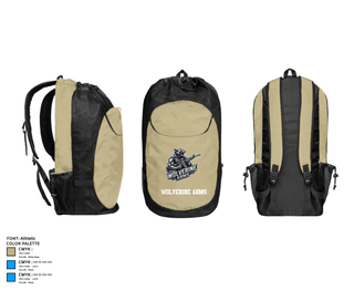 Gear Bag, Wolverine Arms, , Teamtime, Team time, sublimation, custom sports apparel, team uniforms, spirit wear, spiritwear, sports uniforms, custom shirts, team store, custom team store, fundraiser sports, apparel fundraiser