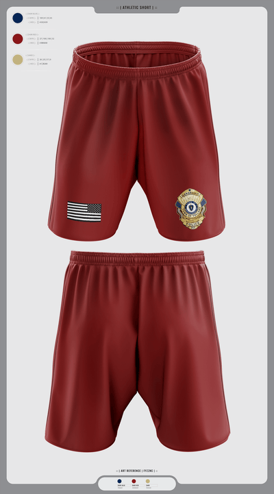 Tolland Police Department 15445764 Athletic Shorts With Pockets - 2
