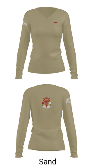 Womens Long Sleeve Vneck Shirt, 1/113 CAV B-Troop, Army, Teamtime, Team time, sublimation, custom sports apparel, team uniforms, spirit wear, spiritwear, sports uniforms, custom shirts, team store, custom team store, fundraiser sports, apparel fundraiser