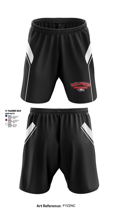 Milford Eagles Pop Warner Football and Cheer 85500081 Athletic Shorts With Pockets - 4 (1)