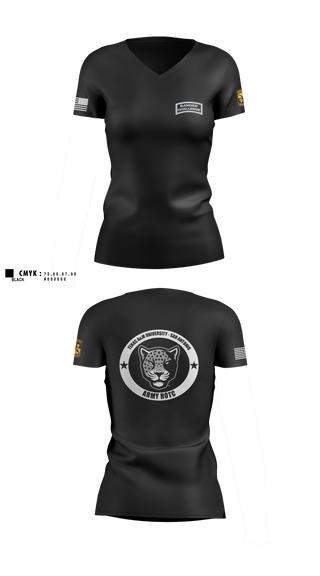 Womens Short Sleeve Vneck Shirt, TAMUSA ROTC, Army, Teamtime, Team time, sublimation, custom sports apparel, team uniforms, spirit wear, spiritwear, sports uniforms, custom shirts, team store, custom team store, fundraiser sports, apparel fundraiser