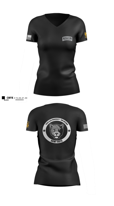 TAMUSA ROTC 34304538 Women's Short Sleeve V-neck Shirt - 2
