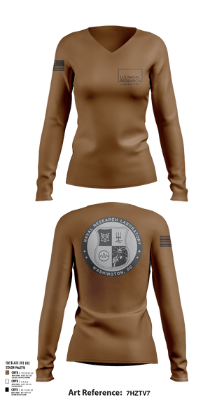 Womens Long Sleeve Vneck Shirt, Naval Research Lab, , Teamtime, Team time, sublimation, custom sports apparel, team uniforms, spirit wear, spiritwear, sports uniforms, custom shirts, team store, custom team store, fundraiser sports, apparel fundraiser